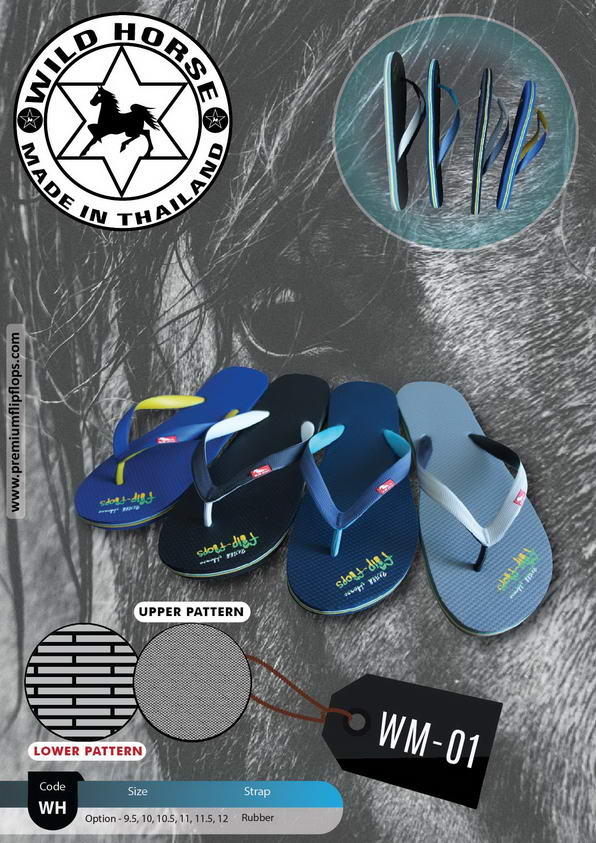 Wild Horse Star Men Kualitas Premium Sandal Karet Murni