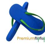 Tongs classiques en caoutchouc naturel avec logo Picnic bleu profond en relief - Vert relaxant – Image 2
