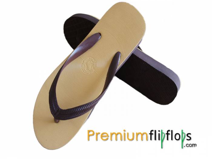 Fashionable Flip Flops Hup Brown Yellow 01