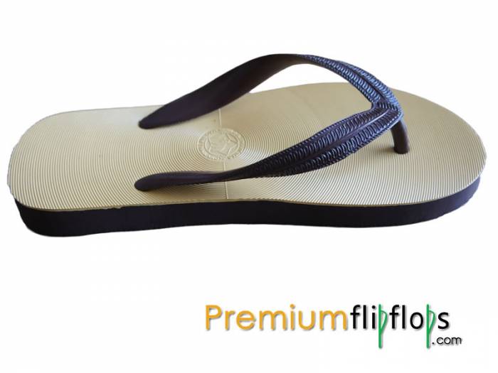 Fashionable Value Priced Flip Flops Hup Brown Yellow 01