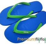 Tongs classiques en caoutchouc naturel avec logo Picnic bleu profond en relief - Vert relaxant