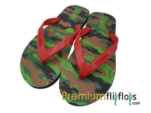 Men Army Print Flip Flops