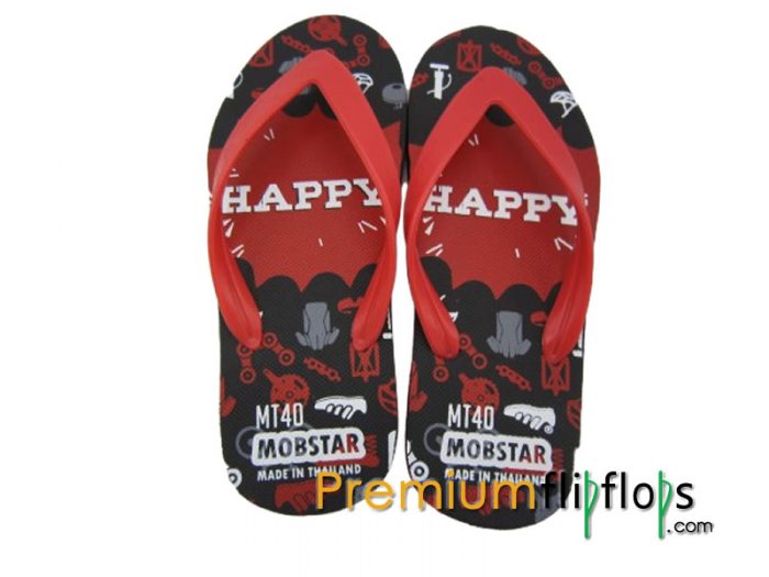 Men Happy Printed Slippers