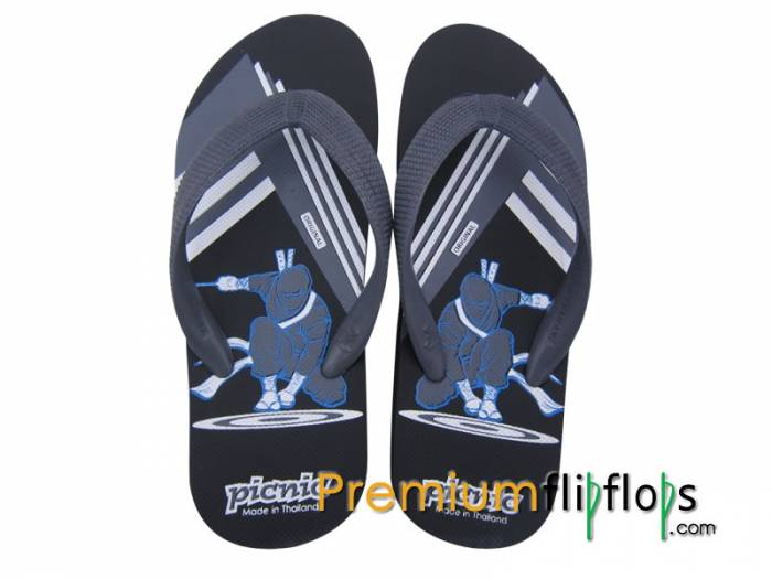 Rubber Fight Print Flip Flops