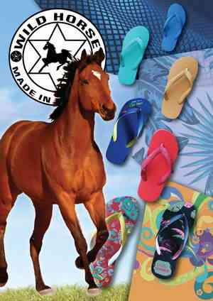 Premium 橡胶拖鞋的 Wild Horse Star 品牌